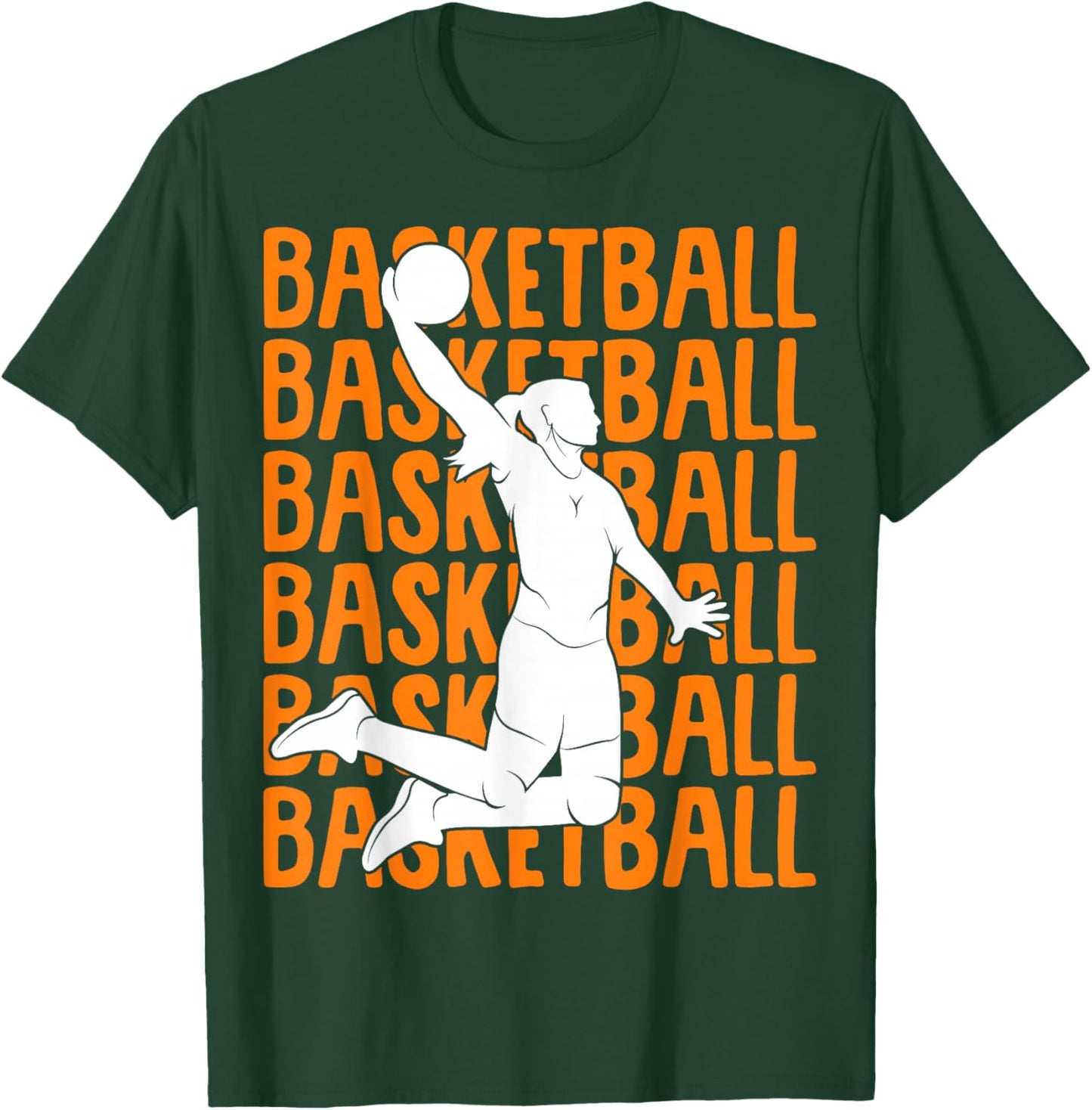 Basketball Girl Women Kids T-Shirt - T-Shirt | Forest