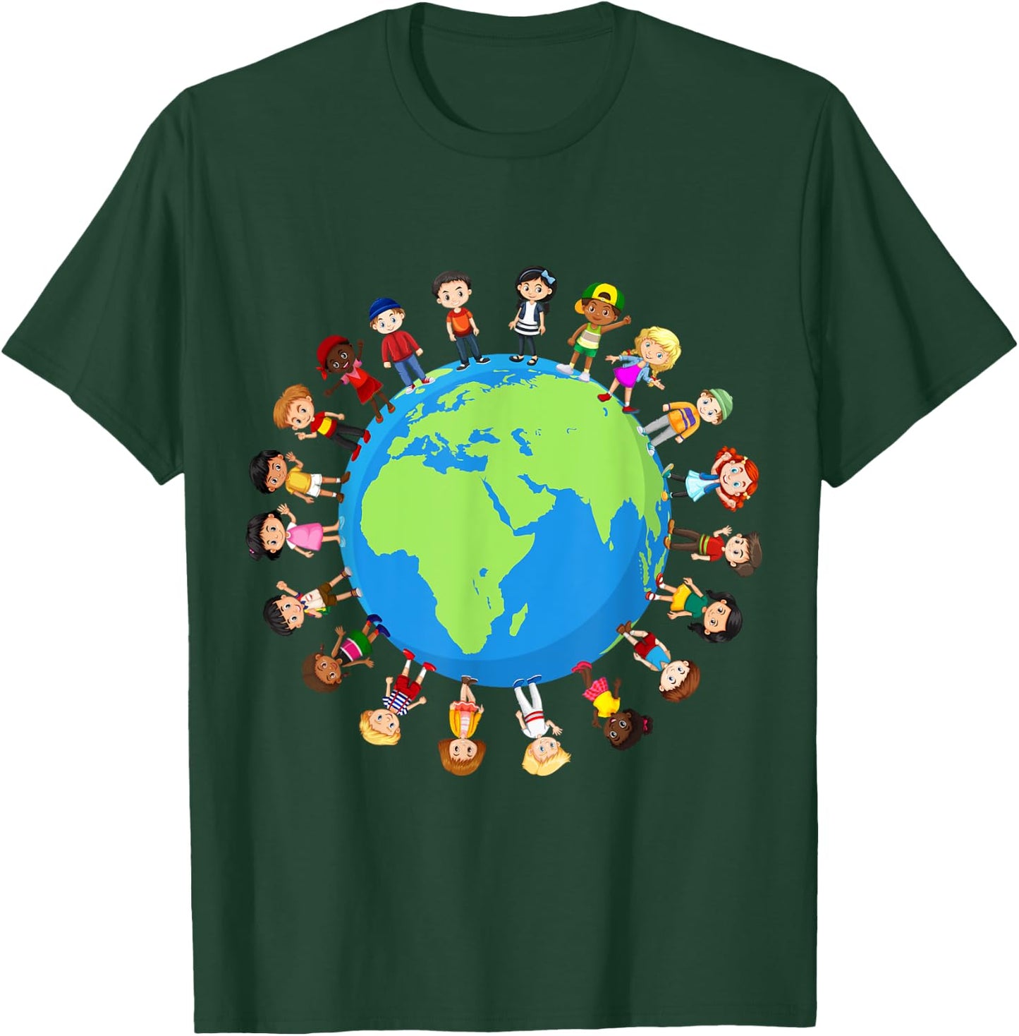 Earth Day Children Around the World Environmentalist T-Shirt - T-Shirt | Forest