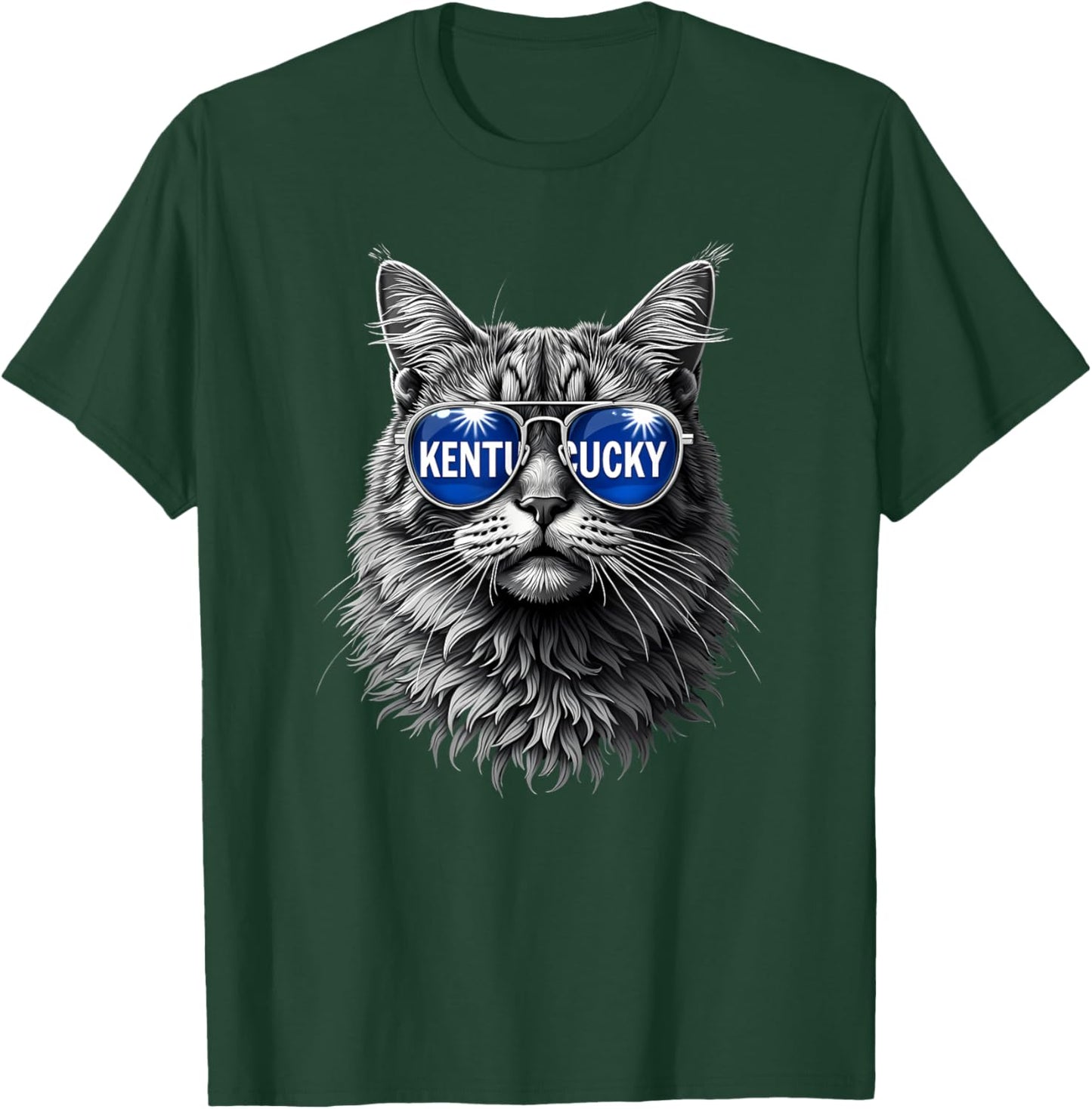 Funny Cat Lovers Kentucky Men Women Co. Cat Lovers Graphic Last Name Kentucky Retro Vintage T-Shirt - T-Shirt | Forest