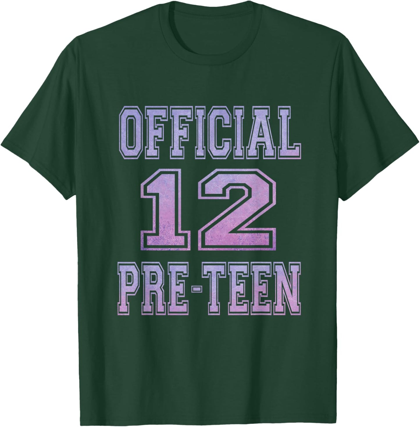 Official 12 Preteen Sweet 12th Birthday Gift Girls T-Shirt - T-Shirt | Forest