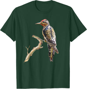 Yellow-bellied Sapsucker Woodpecker Bird T-Shirt - T-Shirt | Forest