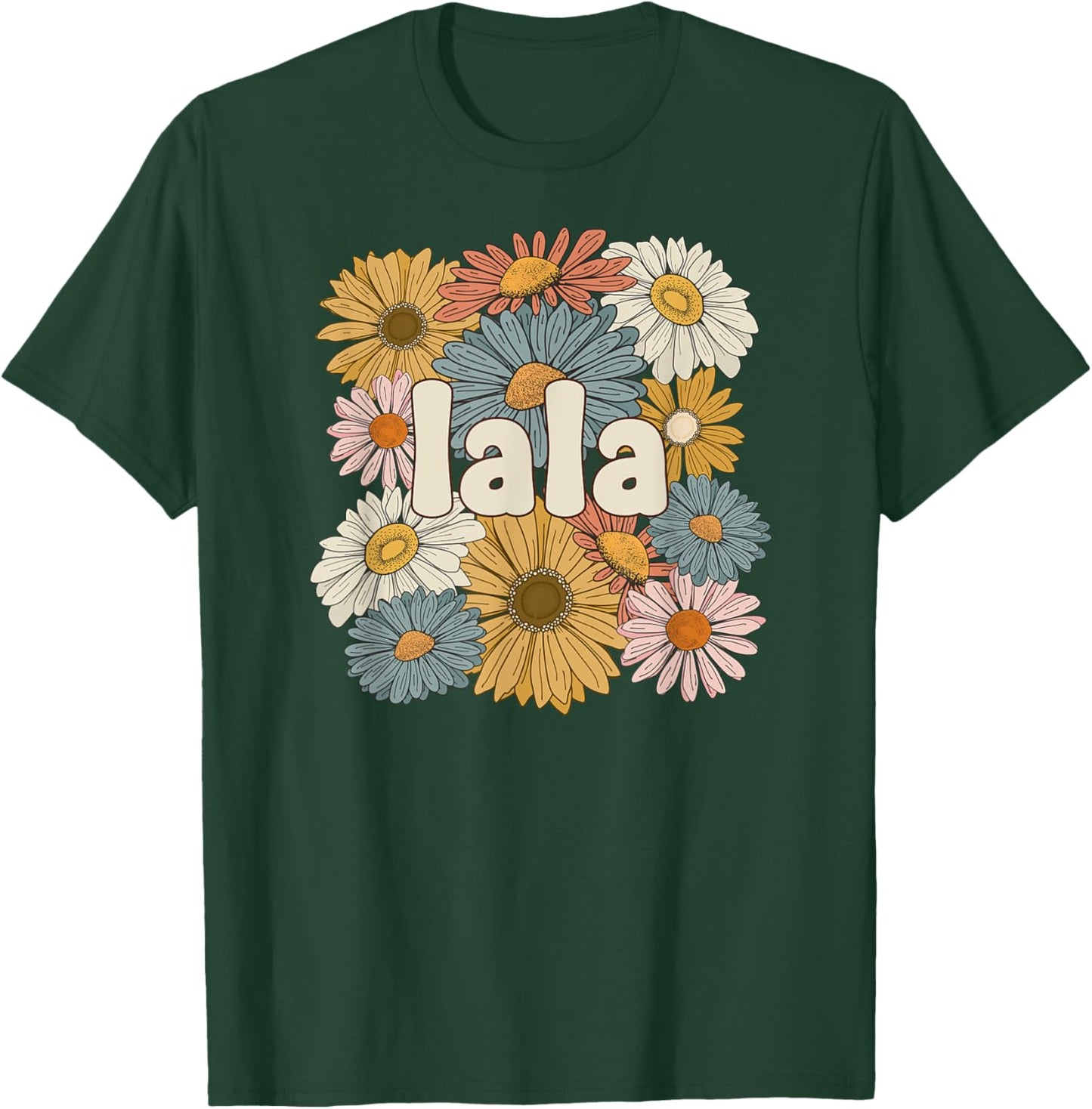 Groovy Lala Grandmother Flowers Lala Grandma T-Shirt - T-Shirt | Forest