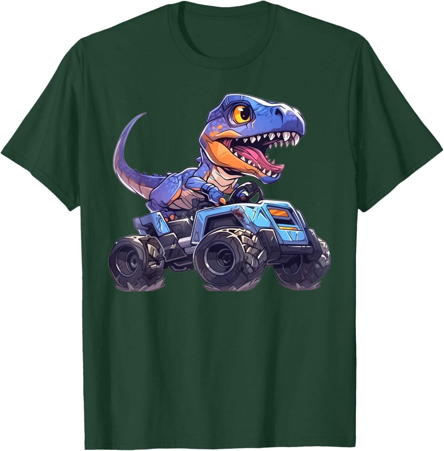 Monster Truck Shark Dinosaur T rex for Toddlers Kids T-Shirt - T-Shirt | Forest