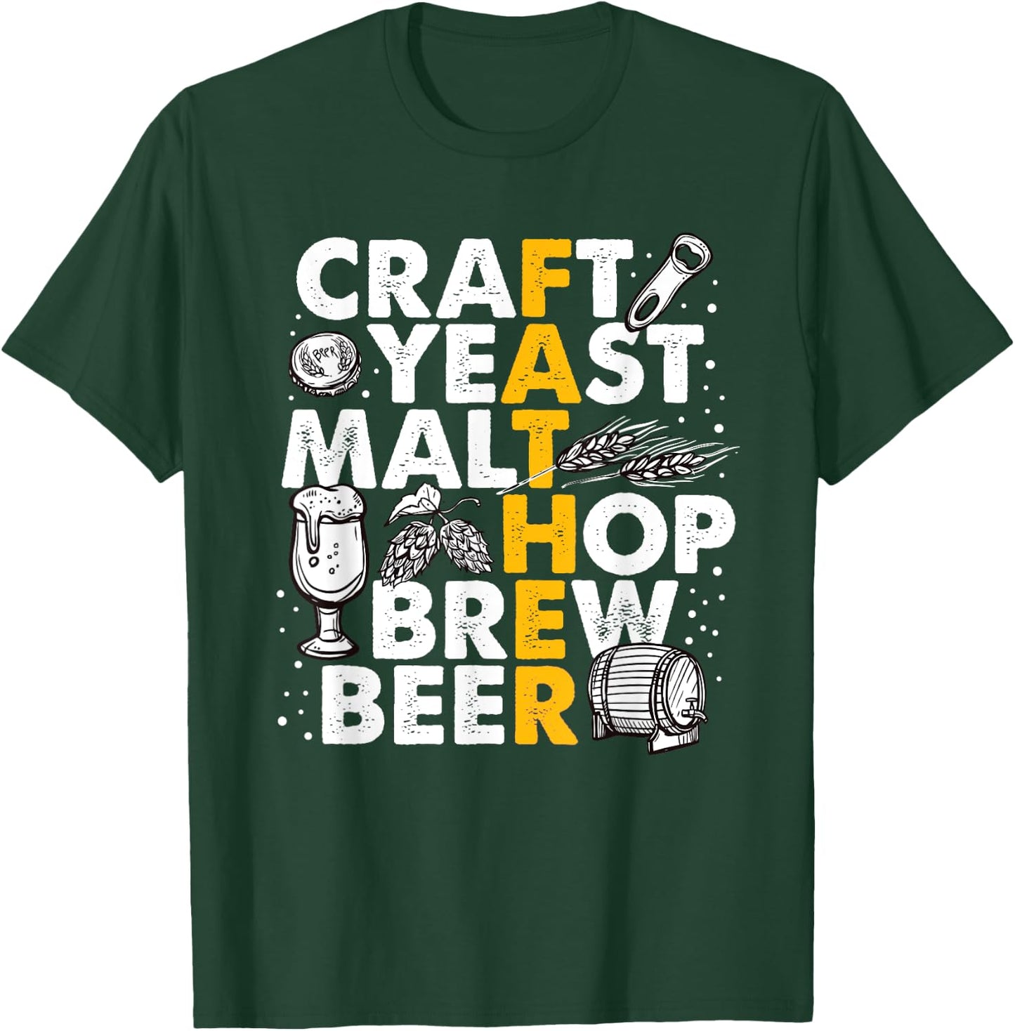 Brew Dad Beer Brewer Brewing Father Gift T-Shirt - T-Shirt | Forest