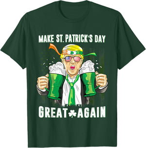 Make St Patricks Day Great Again Shirt Trump Men Women T-Shirt - T-Shirt | Forest