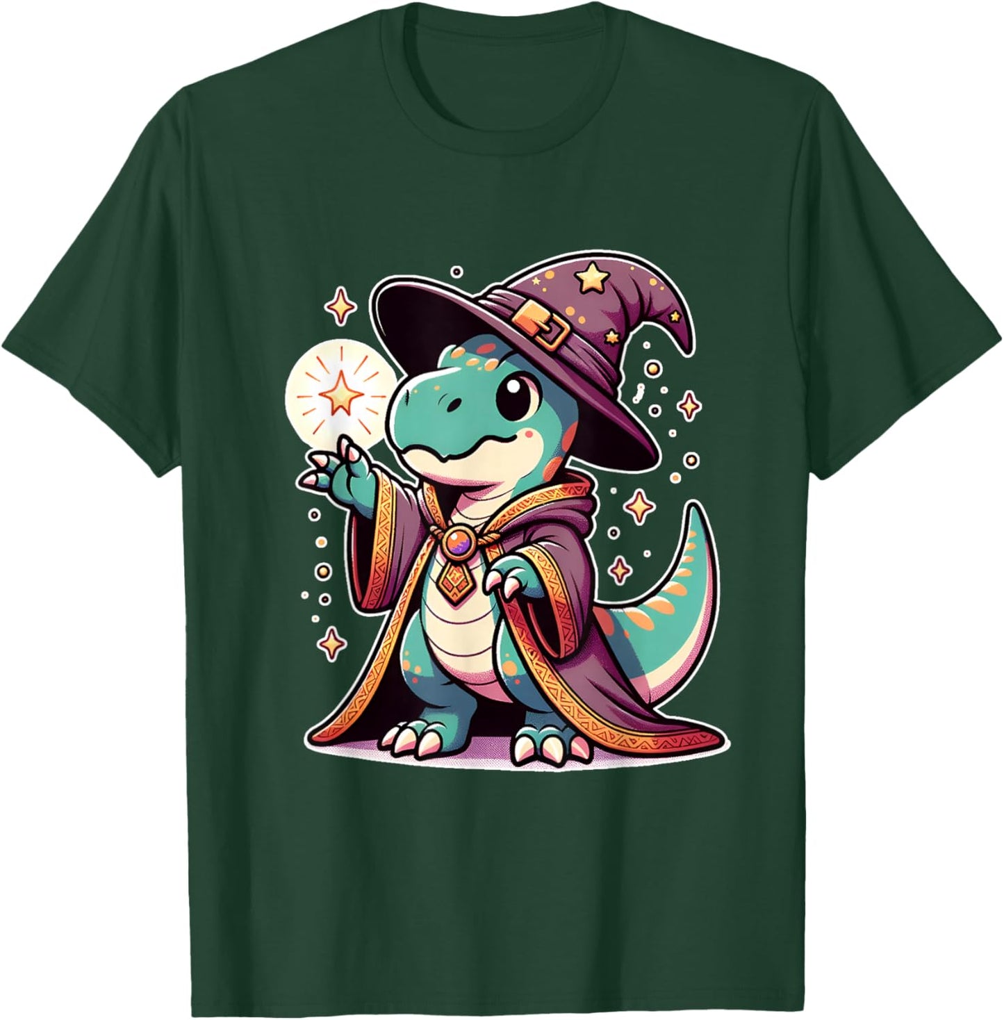 Halloween wizard funny dinosaur T-Shirt - T-Shirt | Forest