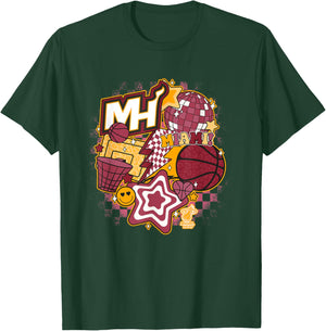 NBA Miami Heat Psychedelic Basketball Collage T-Shirt - T-Shirt | Forest