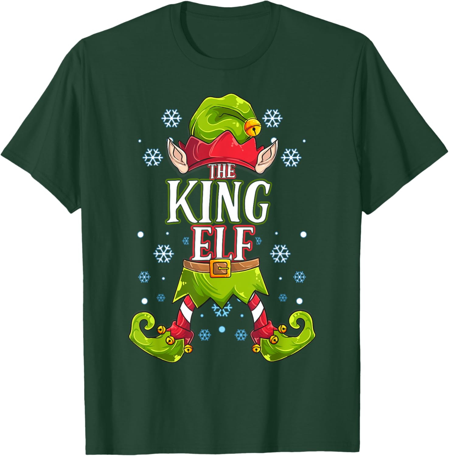 King Elf Matching Family Group Christmas Party T-Shirt - T-Shirt | Forest