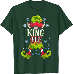 King Elf Matching Family Group Christmas Party T-Shirt - T-Shirt | Forest