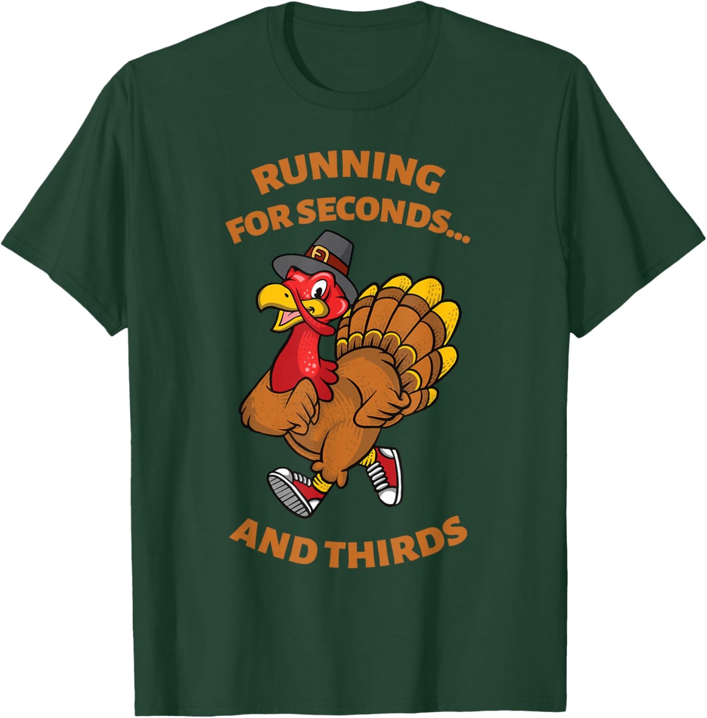 Turkey Trot Thanksgiving Run Matching Clothing Co Women's Black Thanksgiving Themed Novelty T-Shirt - T-Shirt | Forest
