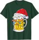 Beer Christmas Mug Santa Xmas Tree Lights Men Women Drinking T-Shirt - T-Shirt | Forest