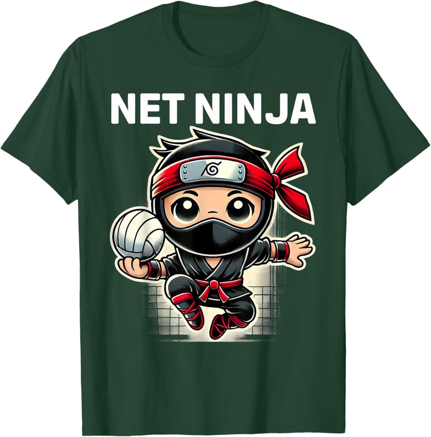 Net Ninja Volleyball Martial Arts Sport T-Shirt - T-Shirt | Forest