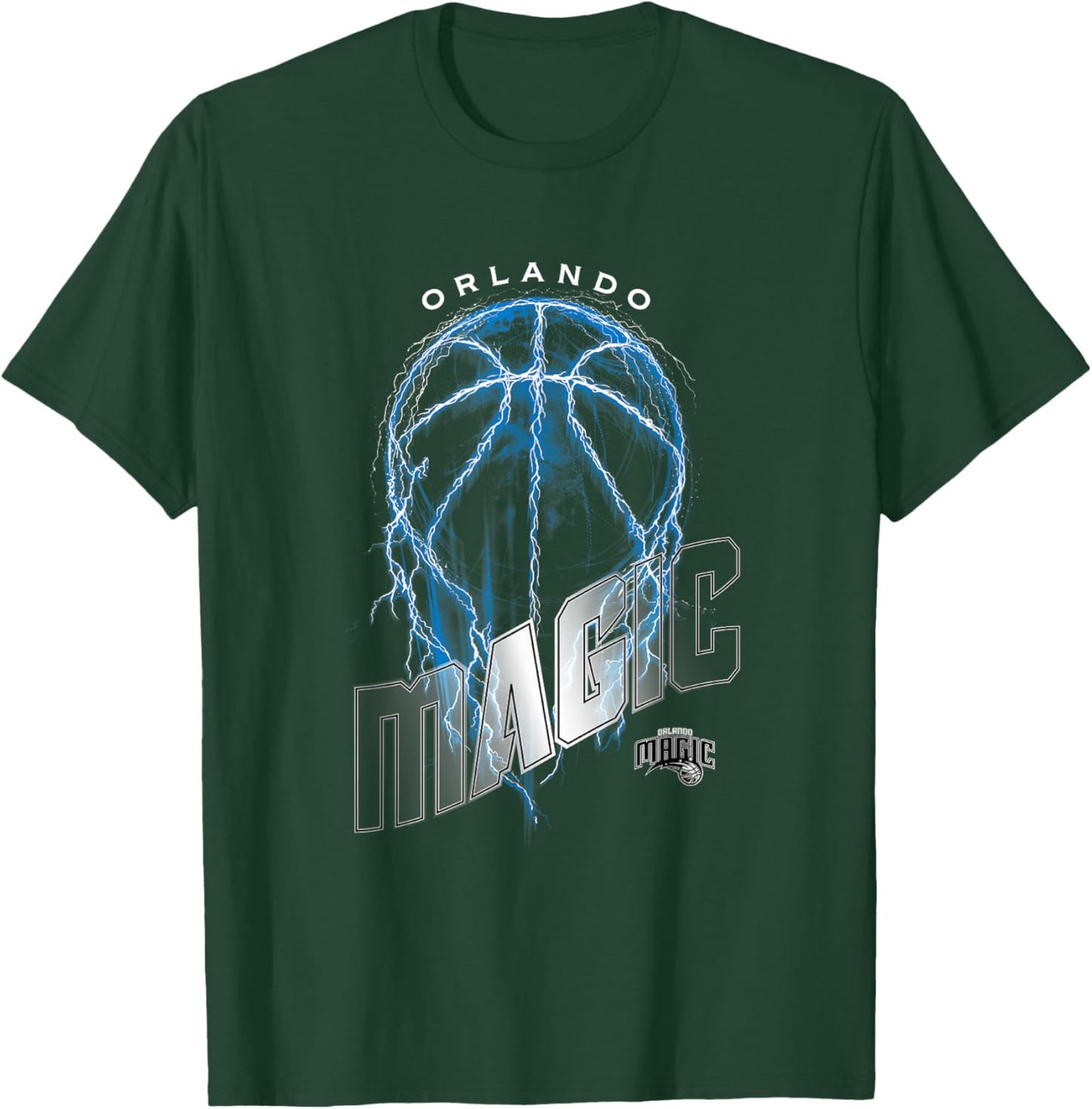 NBA Orlando Magic Lightning Bolt Basketball Logo T-Shirt - T-Shirt | Forest