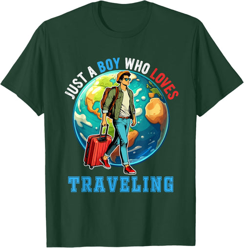 A Boy Loves Traveling Costume Men Matching Travel Lover