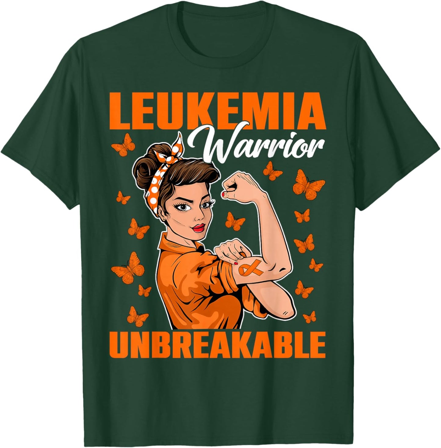 Leukemia Awareness Month Warrior Unbreakable Women Girls T-Shirt - T-Shirt | Forest