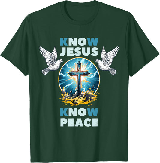 No Jesus No Peace Spiritually Focused Christianity T-Shirt - T-Shirt | Forest