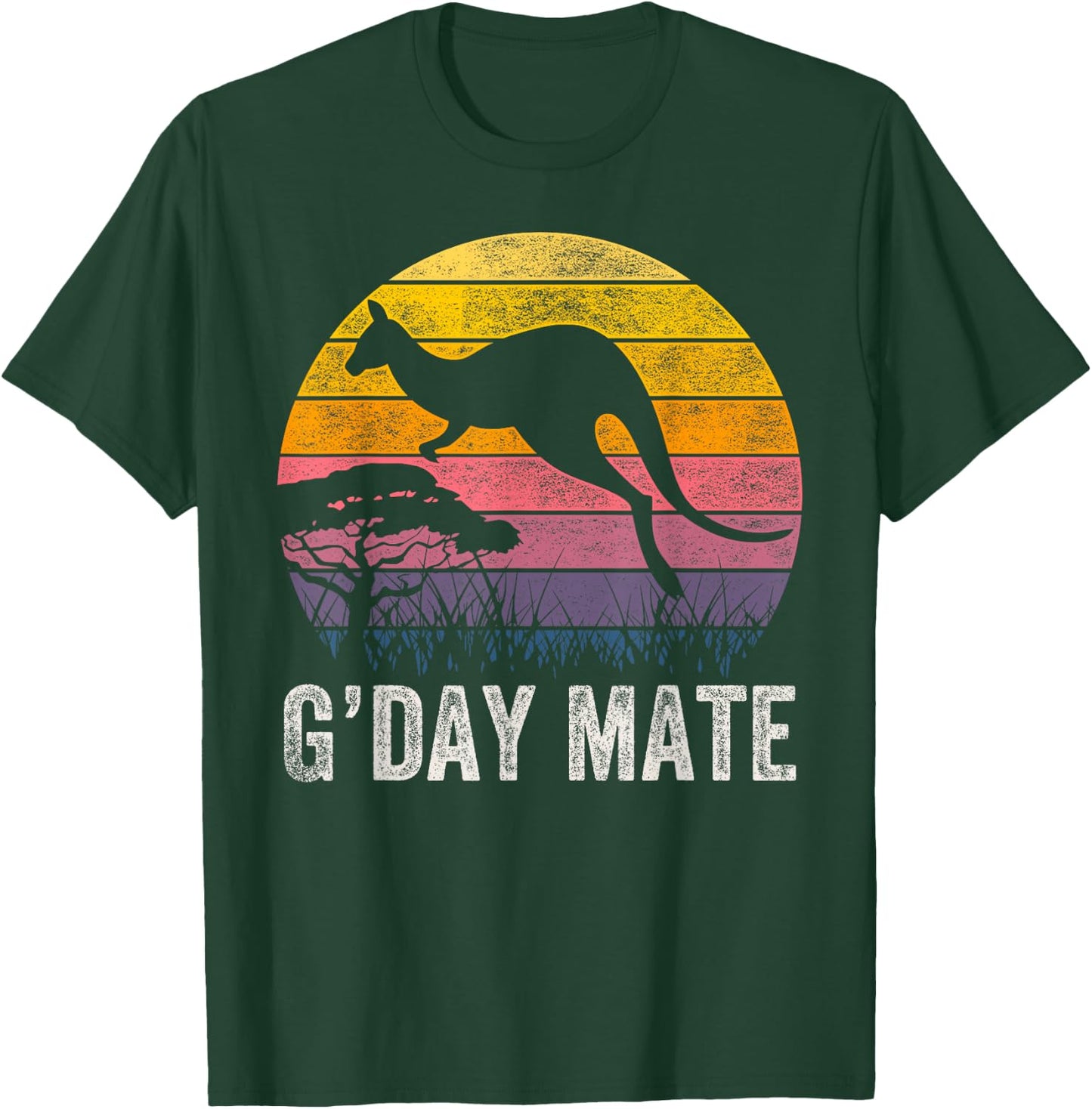 Australia G'Day Mate Shirt Funny Kangaroo Australian Symbol T-Shirt - T-Shirt | Forest