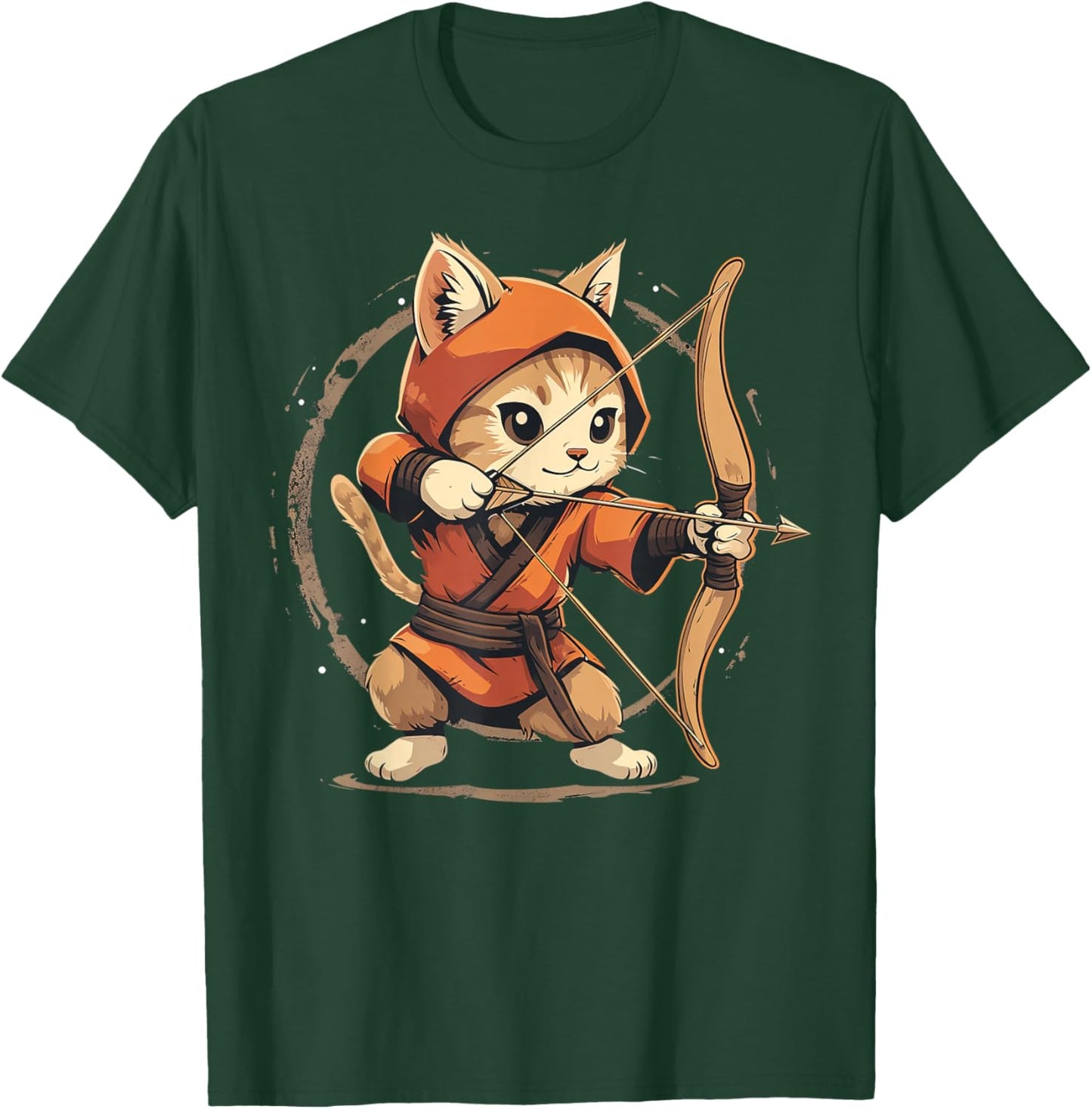 Archer Cat on Archery Women Kids T-Shirt - T-Shirt | Forest