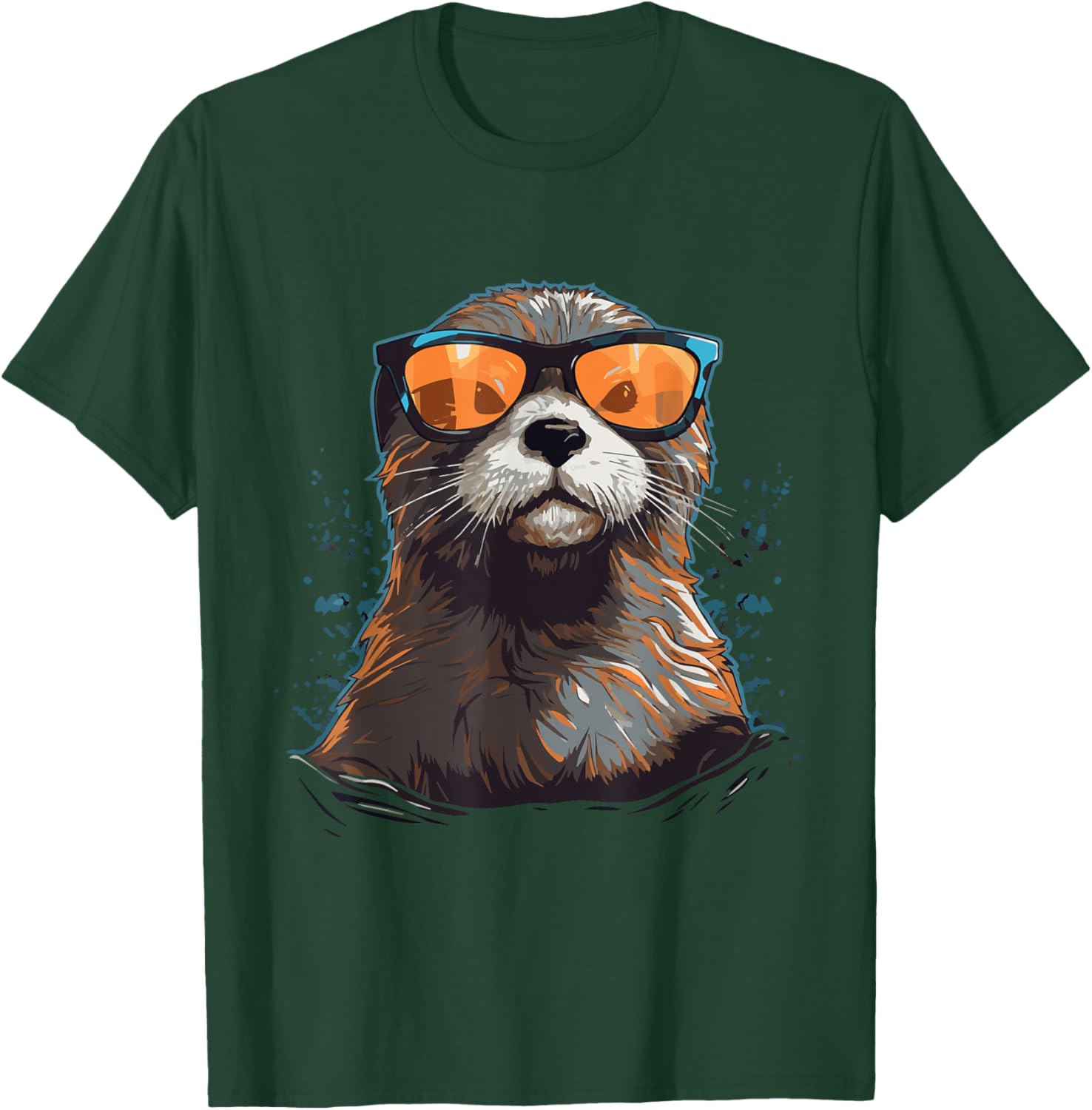 Otter With Sunglasses T-Shirt - T-Shirt | Forest