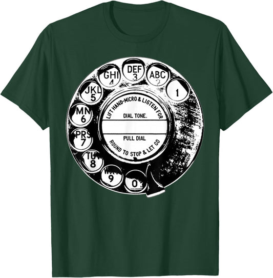 Rotary Phone Vintage Rotary Dial Telephone Retro Gifts T-Shirt - T-Shirt | Forest