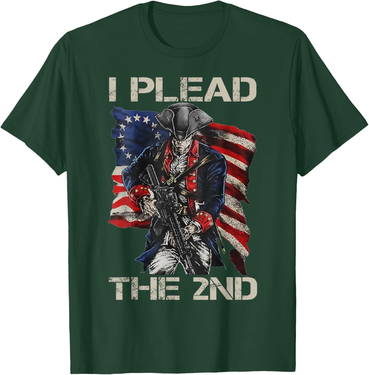 I Plead The 2nd Amendment - Soldier USA Pro Gun Rights T-Shirt - T-Shirt | Forest