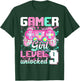 9th Birthday Gift Gamer Girl Level 9 Unlocked Video Game T-Shirt - T-Shirt | Forest