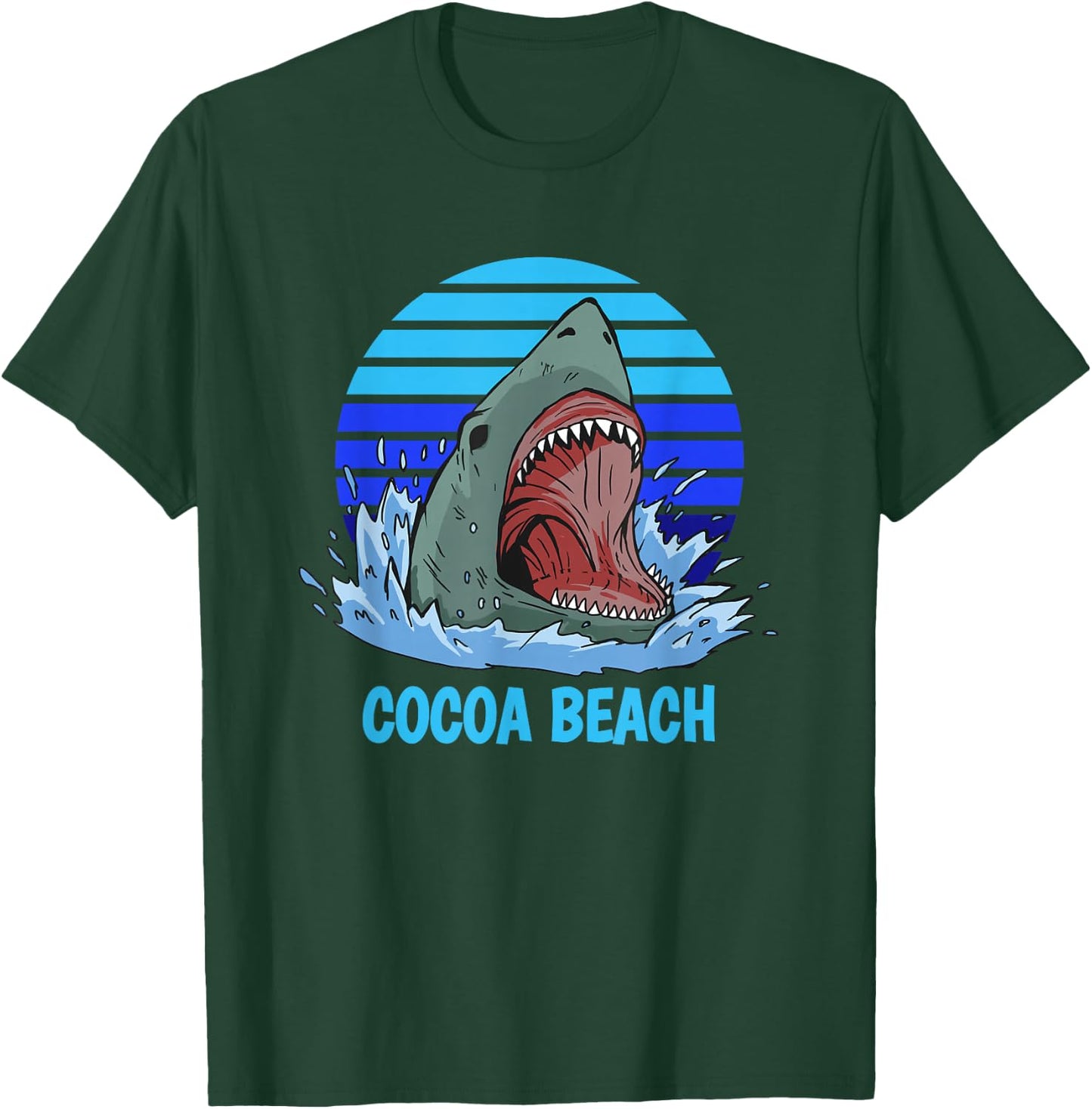 Cocoa Beach Vacation Shark Theme T-Shirt - T-Shirt | Forest
