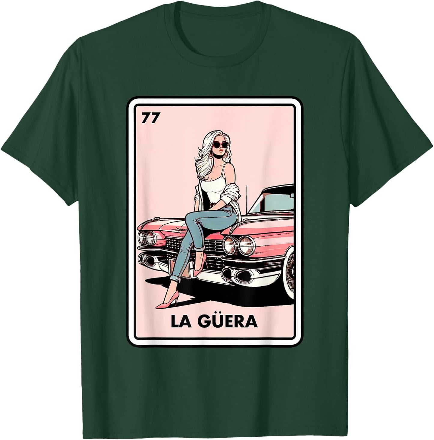 Mexican Chicana Chingona Girls La Guera Mexican Bingo Card T-Shirt - T-Shirt | Forest