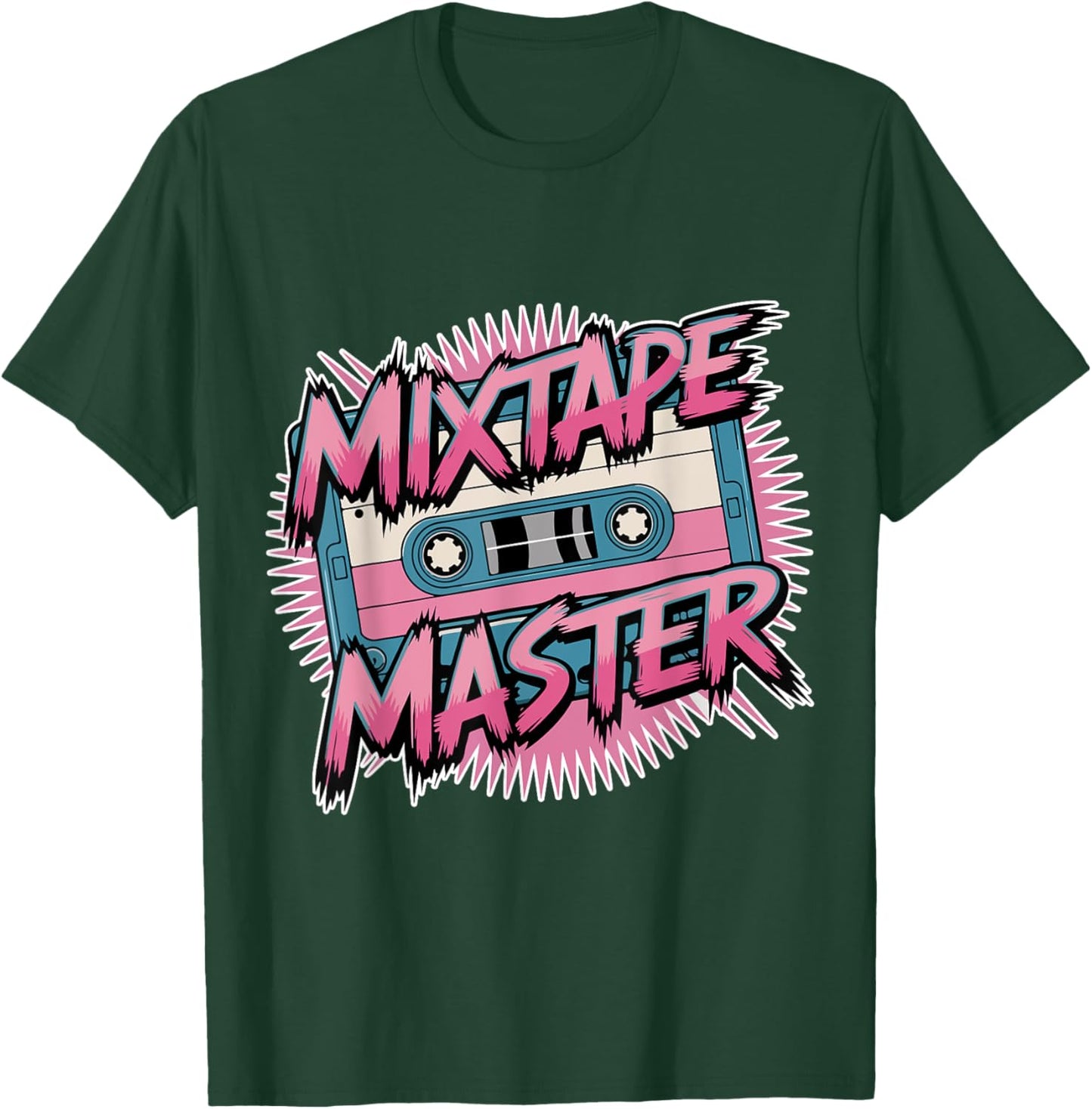 Mixtape Master Retro 80s Vintage Cassette Music Lover T-Shirt - T-Shirt | Forest