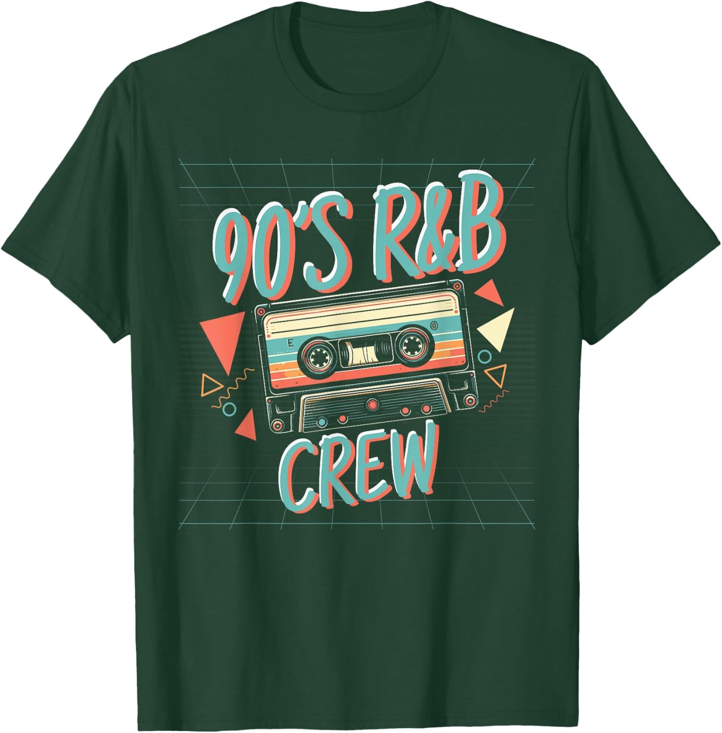 90s R&B Music Lover Crew T-Shirt - T-Shirt | Forest