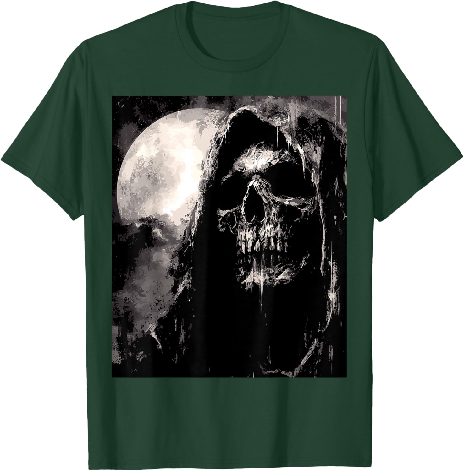 Grim reaper Dark Goth Aesthetic Biker Tattoo Death Angel T-Shirt - T-Shirt | Forest