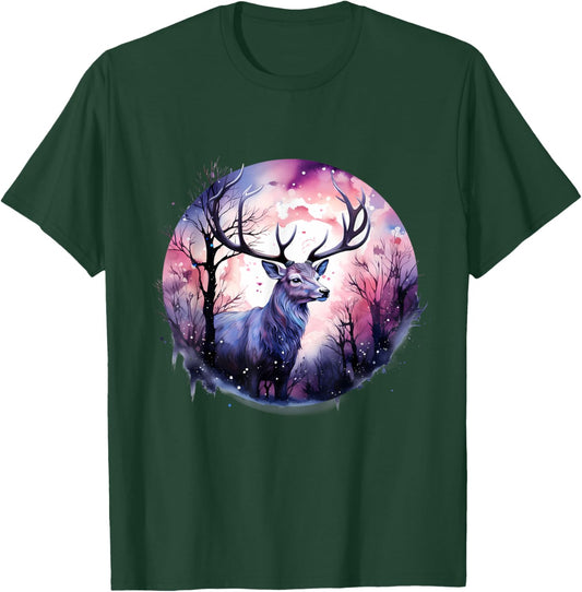Deer Nature Wildlife Animal Art Artwork Animal Lovers Forest T-Shirt - T-Shirt | Forest