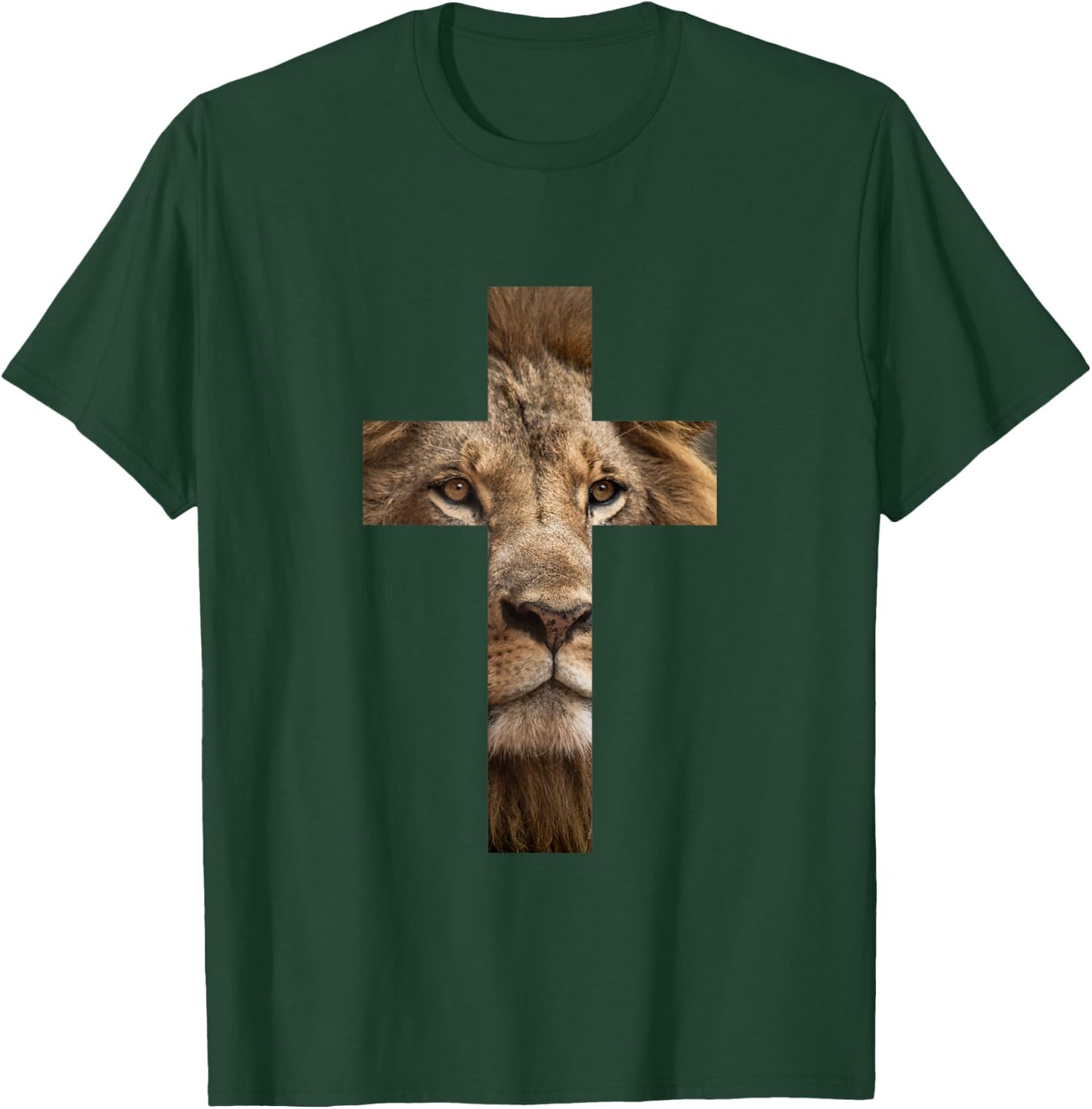 Lion Cross King Lord Jesus Bible Judah T-Shirt - T-Shirt | Forest