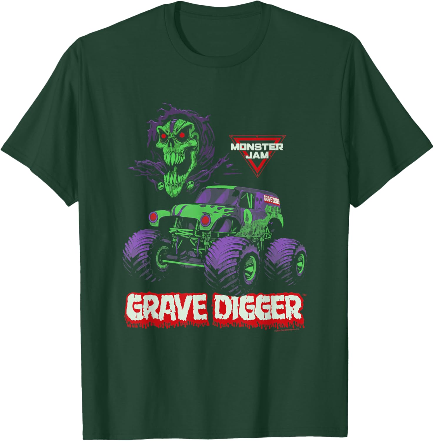 Monster Jam Grave Digger Monster Truck T-Shirt - T-Shirt | Forest