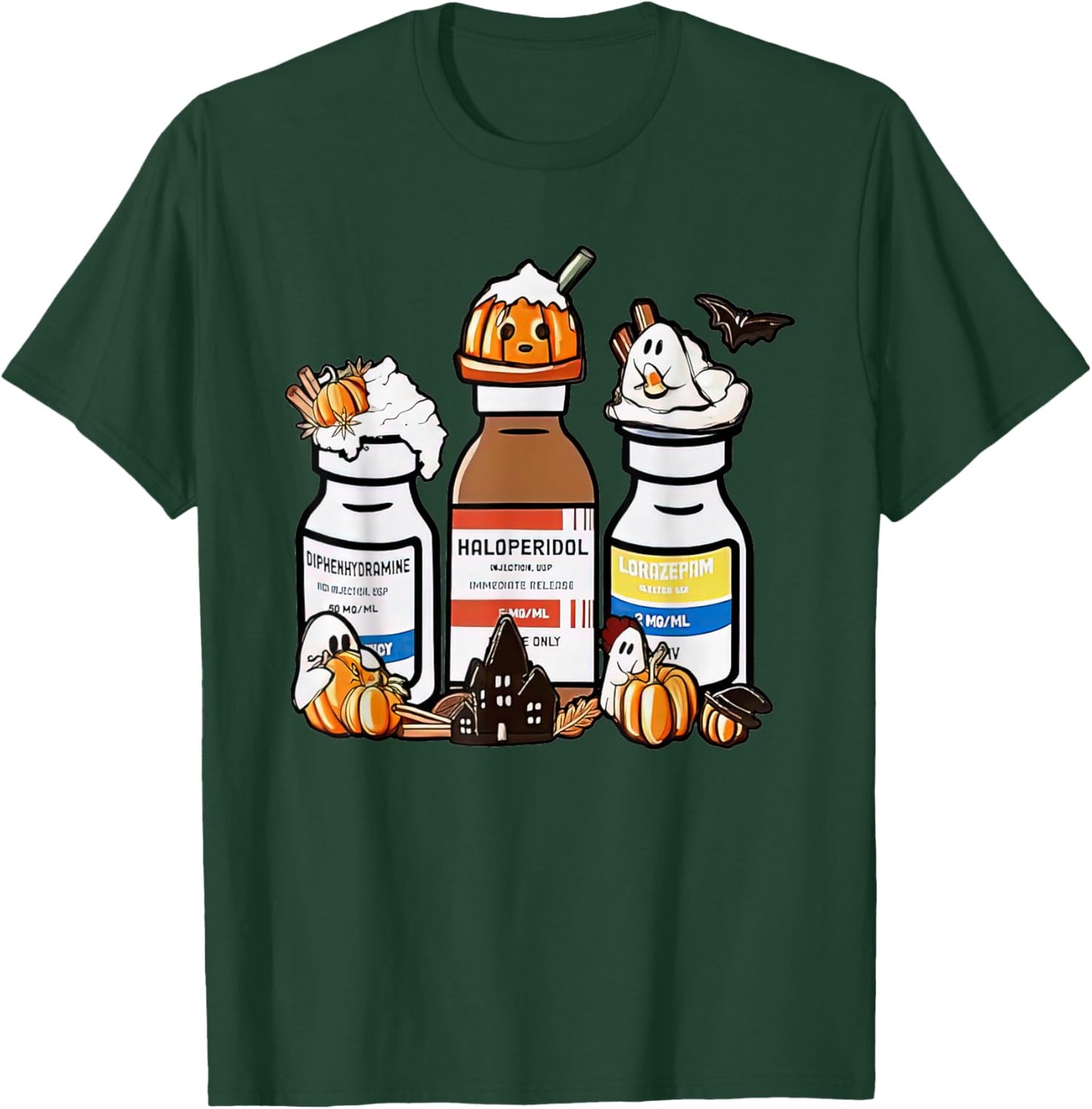 Diphenhydramine Haloperidol Lorazepam Halloween T-Shirt - T-Shirt | Forest