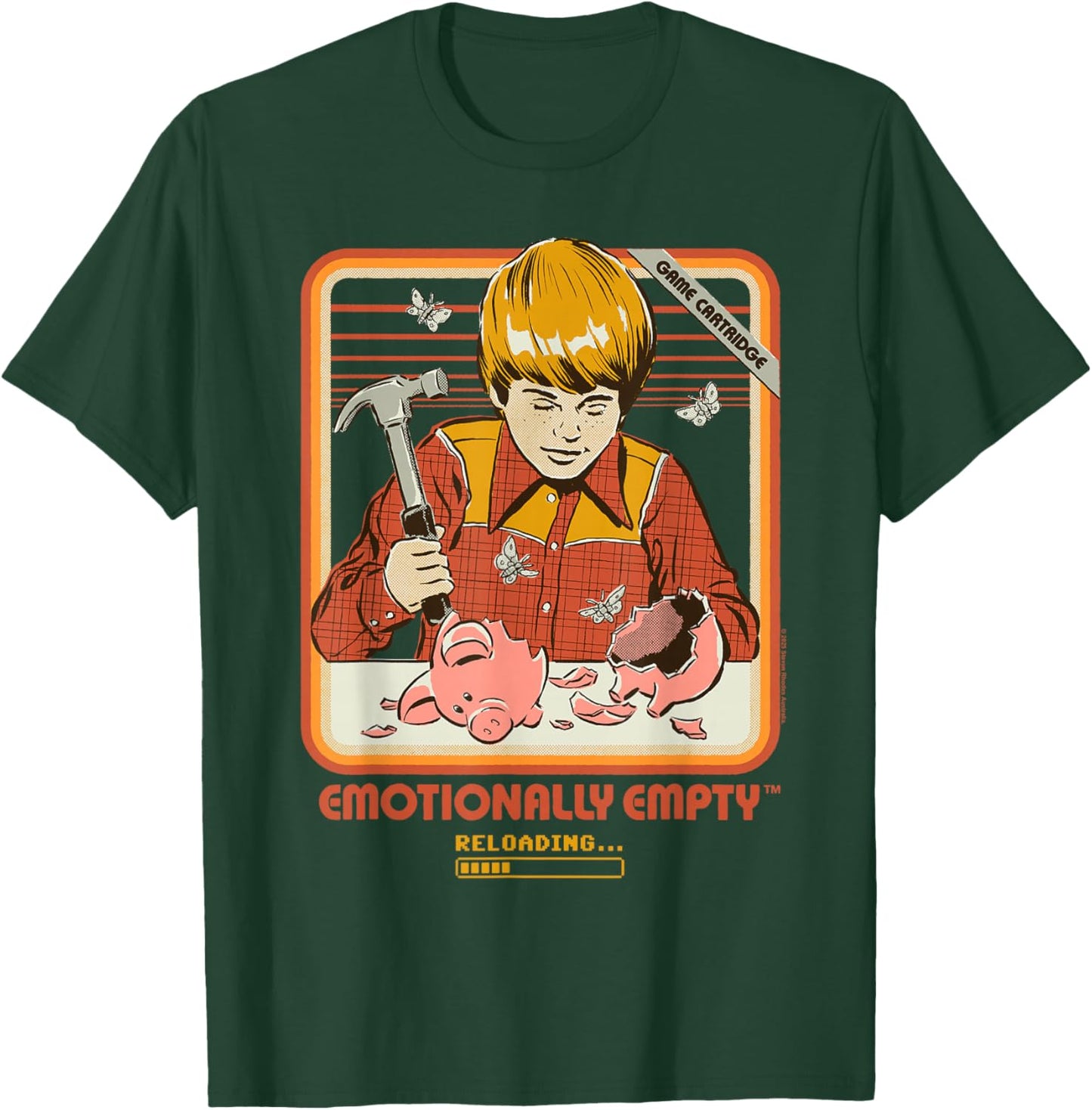 Emotionally Empty Video Game Retro Vintage Funny Adult Humor T-Shirt - T-Shirt | Forest