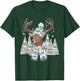 Christmas Camo Hunting Reindeer Pajamas with Deer Xmas Light T-Shirt - T-Shirt | Forest