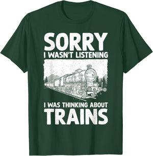 Cool Train Art Women Railroad Crossing Train Lovers T-Shirt - T-Shirt | Forest