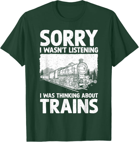 Cool Train Art Women Railroad Crossing Train Lovers T-Shirt - T-Shirt | Forest