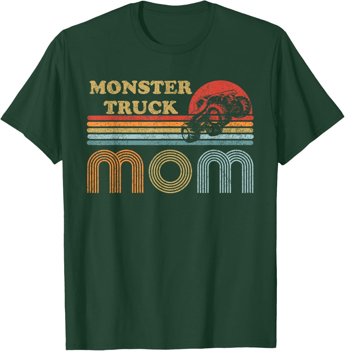 Monster Truck Mom Shirt Vintage Sunset Retro Horizon Lines T-Shirt - T-Shirt | Forest