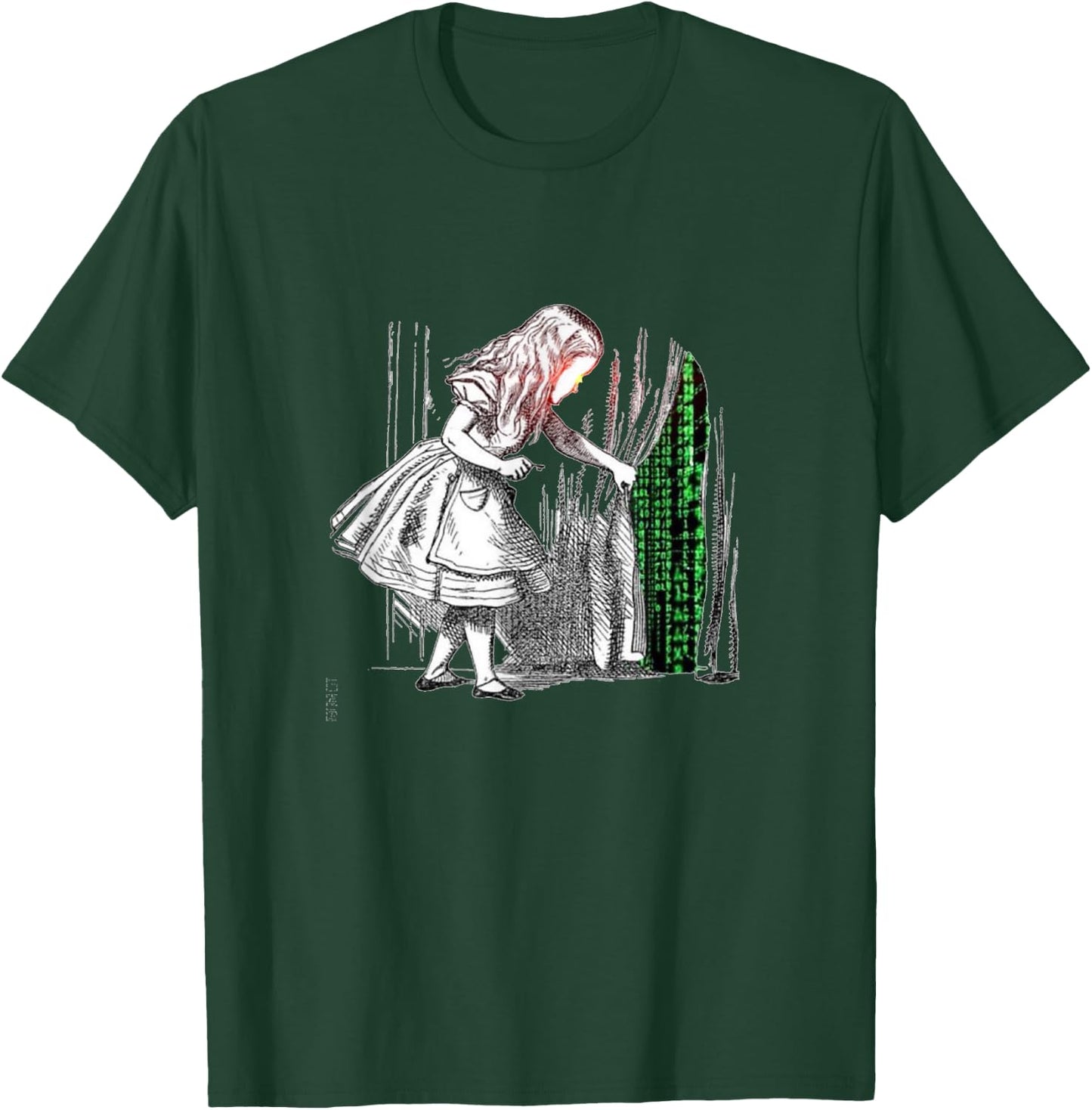 Bitcoin Girl Woman Child Matrix Laser Eyes T-Shirt - T-Shirt | Forest