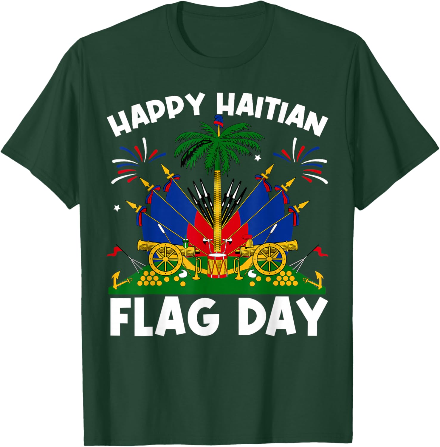 Haitian Flag Day Men Women Kids T-Shirt - T-Shirt | Forest