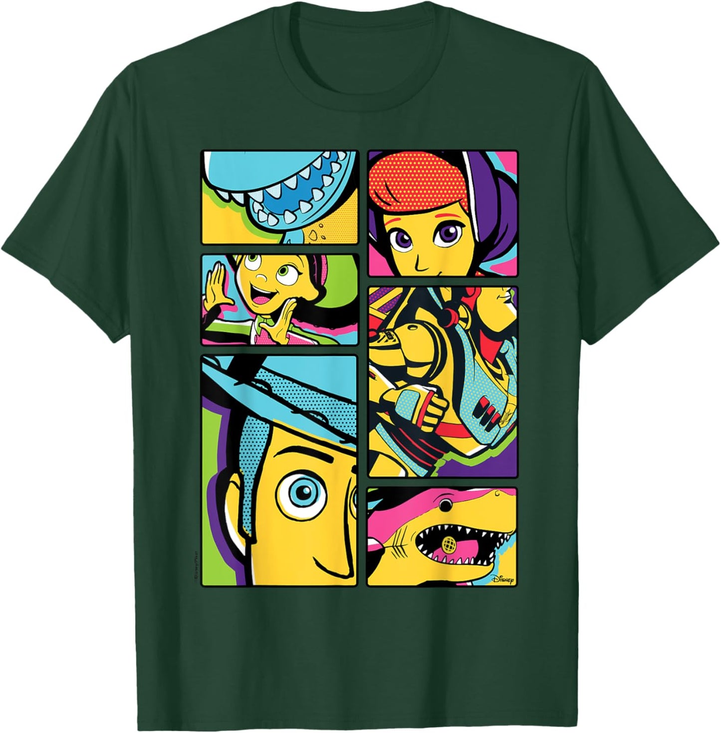 Toy Story - Woody Bo Peep Jessie Buz Lightyear Rex Shark T-Shirt - T-Shirt | Forest