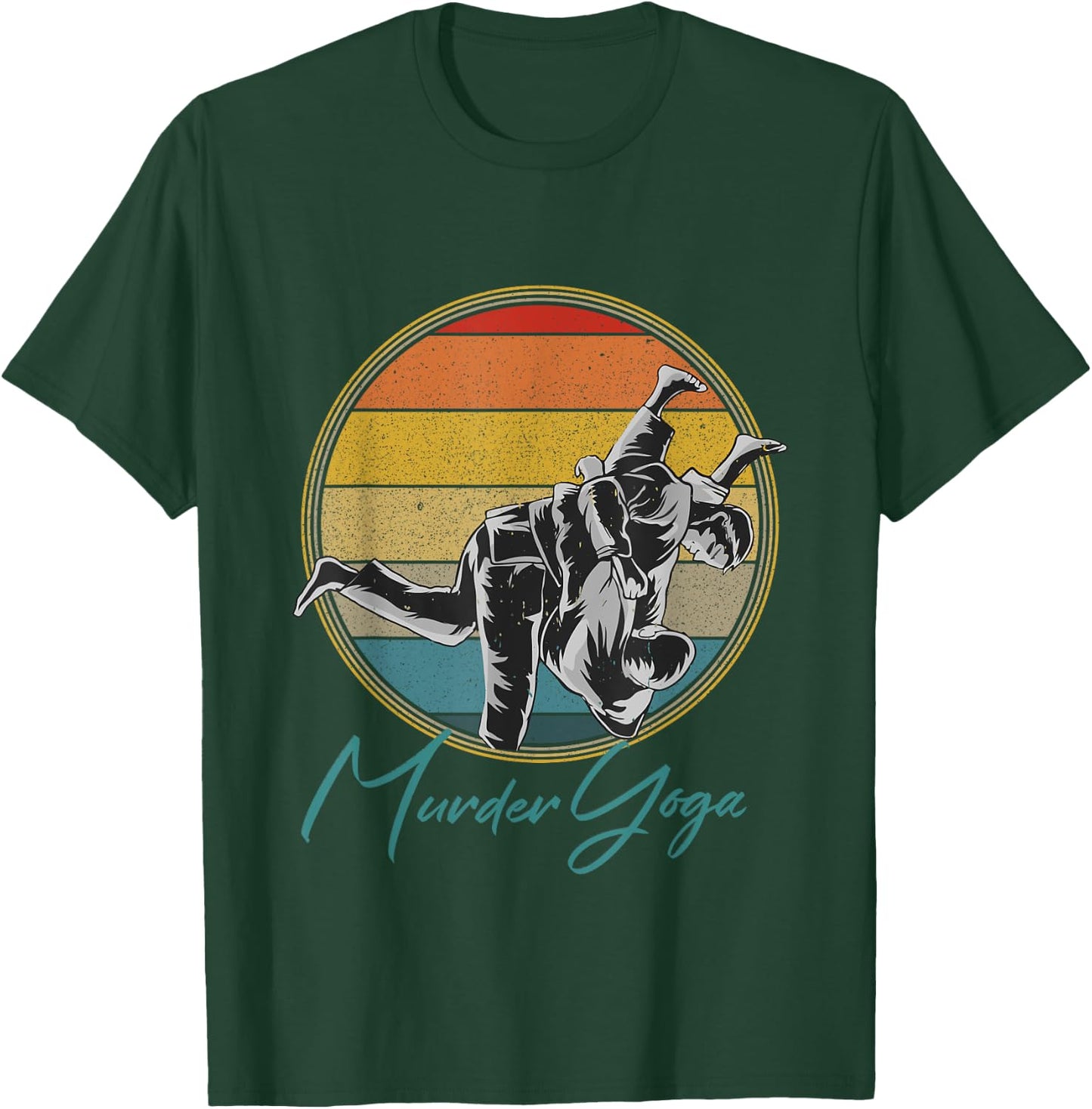 Brazilian Jiu-Jitsu Funny Murder Yoga Gift T-Shirt - T-Shirt | Forest