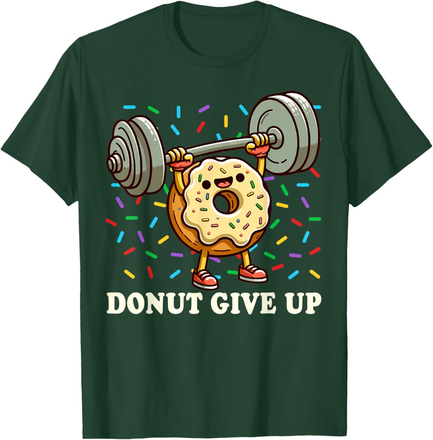 Weightlifting - Funny Fitness Workout Gym Donut Lover T-Shirt - T-Shirt | Forest