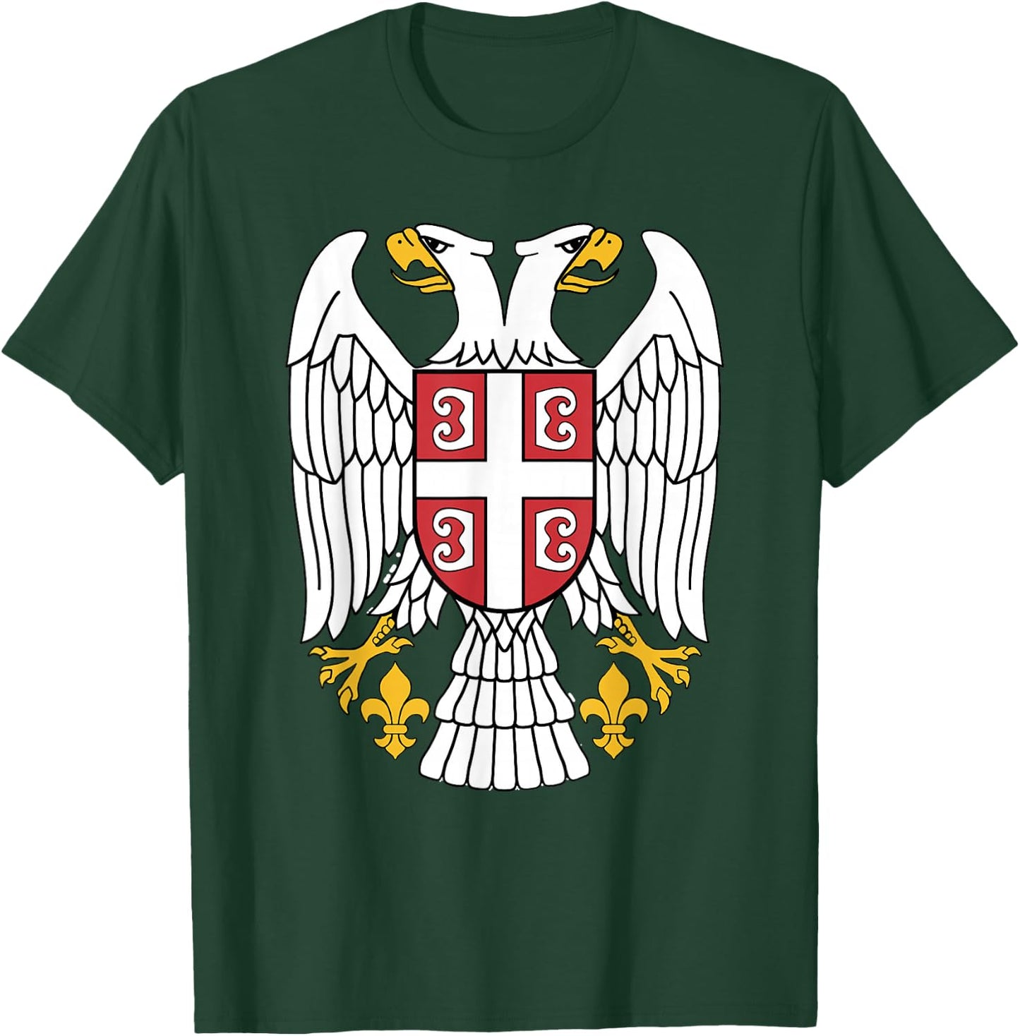 Serbian Eagle srpski Grb Emblem Serbia double-headed eagle T-Shirt - T-Shirt | Forest