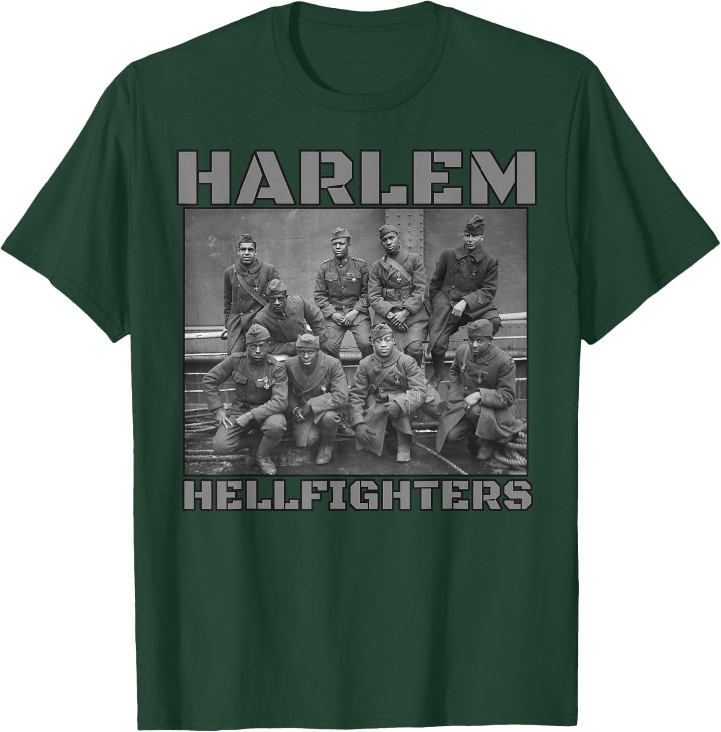 Black Military History USA Black History Harlem Hellfighters T-Shirt - T-Shirt | Forest