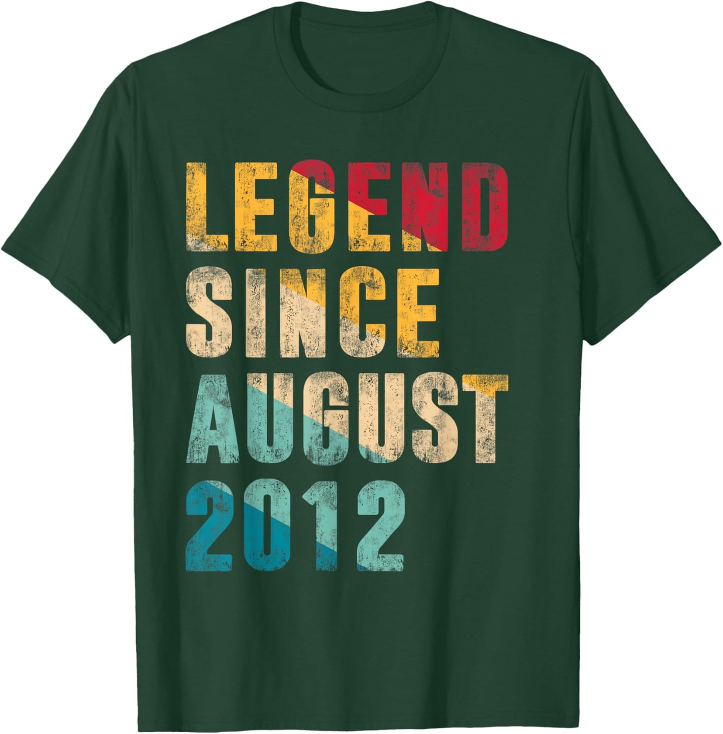Legend Since August 2012 - 13 Year Old Gifts - 13th Birthday T-Shirt - T-Shirt | Forest