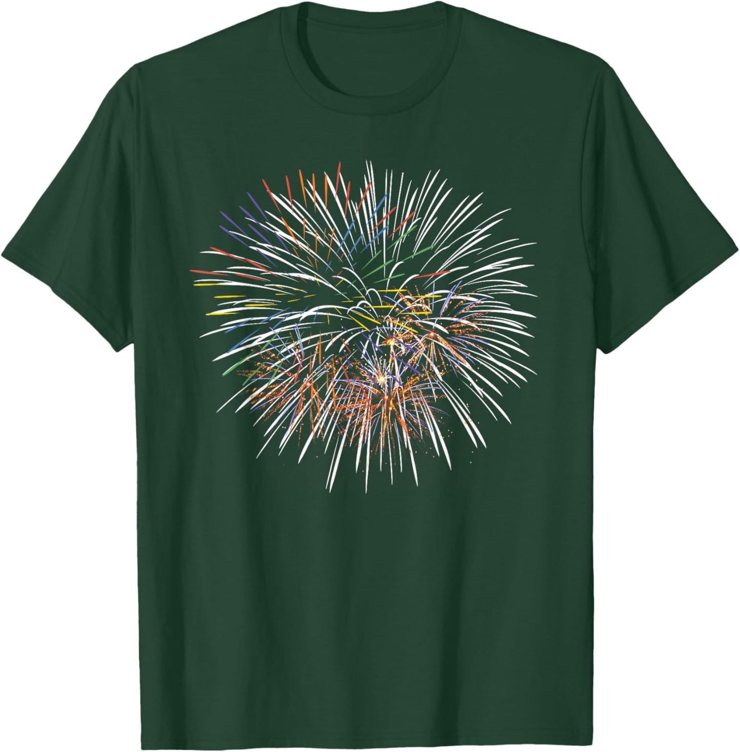 Fireworks Watercolor T-Shirt - T-Shirt | Forest