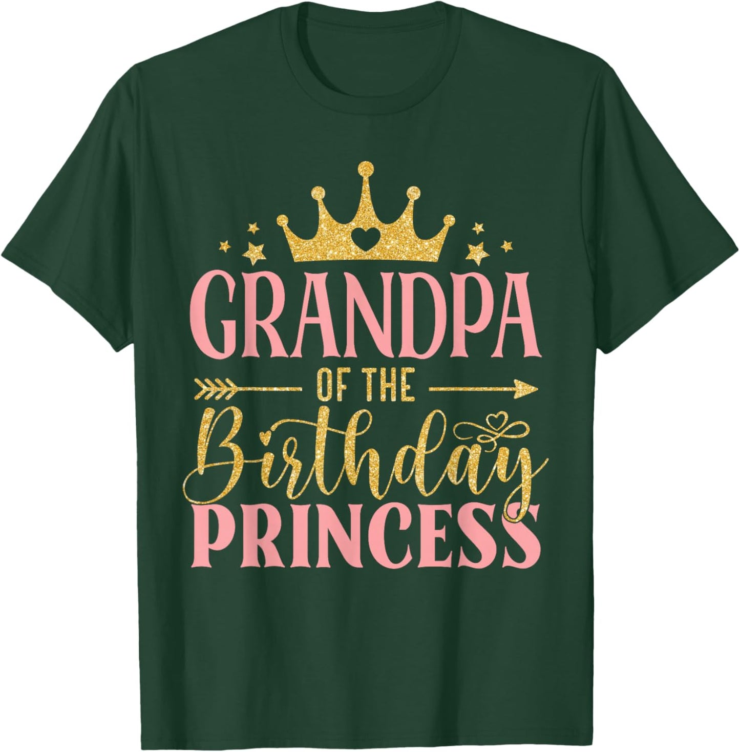 Birthday For Girl Outfit Grandpa Of The Birthday Princess T-Shirt - T-Shirt | Forest